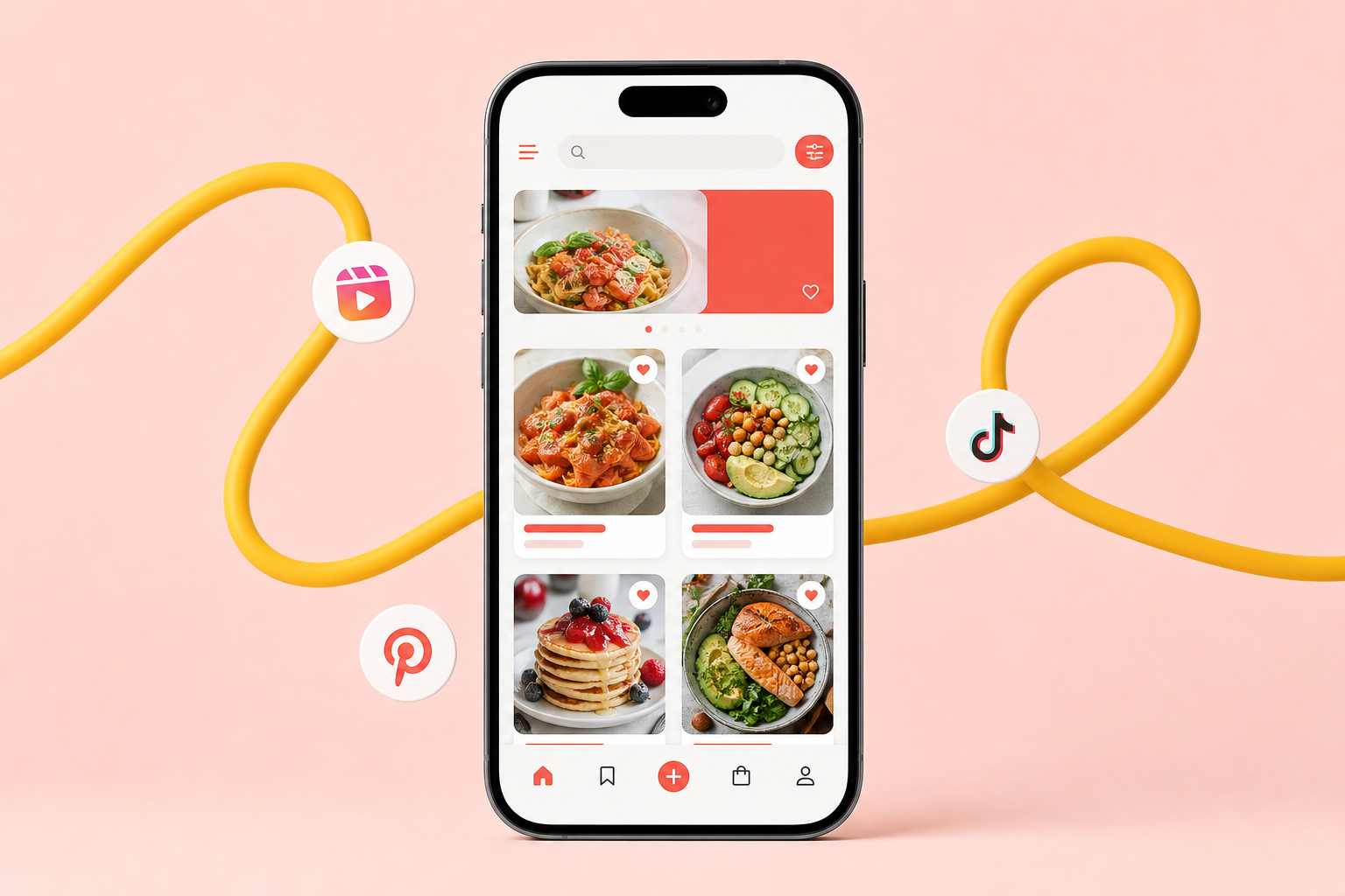 Flawsome app on a phone with recipe content